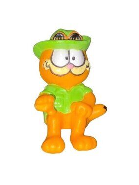 Vintage Garfield PVC Figure Safari Outfit 1984 United Feature Syndicate Collecti